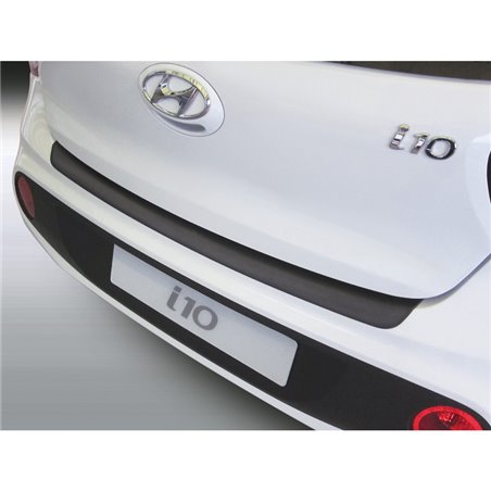 Protection de seuil arrière (ABS) sur mesure pour Hyundai i10 2017-2020 Noir