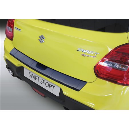 Protection de seuil arrière (ABS) sur mesure pour Suzuki Swift Sport 4/2018- 'Ribbed' Noir