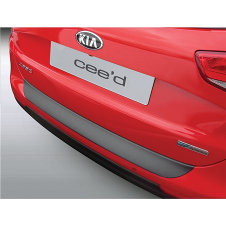 Protection de seuil arrière (ABS) sur mesure pour Kia Cee'd Sportswagon 2015-2018 Noir