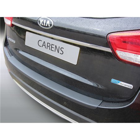 Protection de seuil arrière (ABS) sur mesure pour Kia Carens 2016-2019 Noir