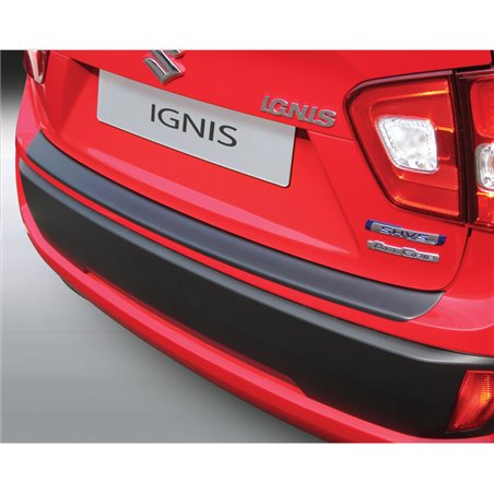 Protection de seuil arrière (ABS) sur mesure pour Suzuki Ignis 2016-2020 Noir