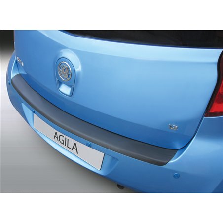 Protection de seuil arrière (ABS) sur mesure pour Opel Agila 2008-2015 Noir