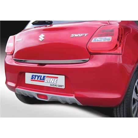 RGM Jupe arrière 'Skid-Plate' sur mesure pour Suzuki Swift IV 5-portes excl. Sport 5/2017- Argent