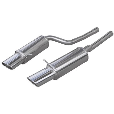 100% Inox Échappement Double sur mesure pour Audi RS6 4.2i V8 (450cv) 2002-04 Droite/Gauche 150x105mm