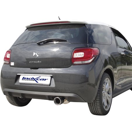 100% Inox Échappement Sport sur mesure pour Citroën DS3 1.6i 16v Turbo (155cv) 2010- 102mm