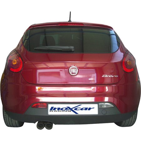 100% Inox Échappement Sport sur mesure pour Fiat Bravo 1.4 T-Jet Sport (150cv) 2007- 2x80mm Racing