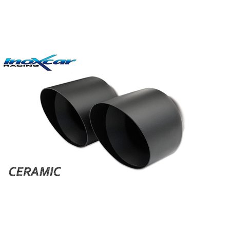 100% Inox Échappement Sport 'Central' sur mesure pour Ford Focus III 2.0ST (250cv) 2012- Ø60mm 2x110mm Ceramic Black