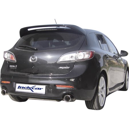 100% Inox Échappement Double sur mesure pour Mazda 3 2.3Di MPS (260cv) 2010- Droite/Gauche 102mm