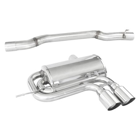 100% Inox Échappement Sport sur mesure pour Mini Cooper F55/F56 2.0S 192cv / JCW 231cv 2014- Ø70mm 2x90mm Racing