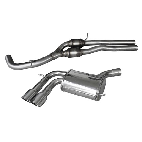 100% Inox Échappement Double + Silencieux centrale sur mesure pour Audi RS3 2.5TFSI Quattro (340cv) 2011- Droite/Gauche 2x90mm R