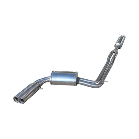 100% Inox Silencieux Centrale + Échappement Sport sur mesure pour Volvo V70 2.5T AWD R (300cv) 2003-2006 2x80mm Racing