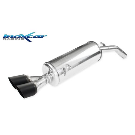 100% Inox Échappement Sport sur mesure pour Peugeot 208 1.6 16V Turbo GTI 30TH 208cv 2015- Ø 55 2x80mm Ceramic Black