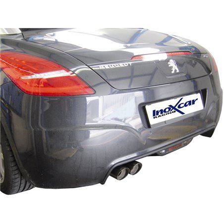 100% Inox Échappement Sport sur mesure pour Peugeot RCZ 1.6THP (156cv) 2010- 2x80mm Racing