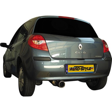 100% Inox Échappement Sport sur mesure pour Renault Clio III 1.4 16v (98cv) 2005- 102mm