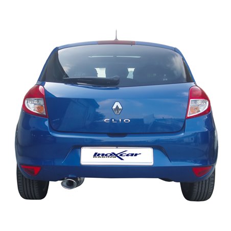 100% Inox Échappement Sport sur mesure pour Renault Clio III 1.2 16v (75cv) 2005- 120x80mm