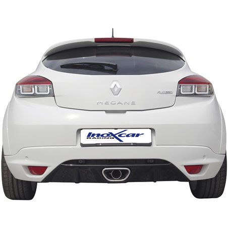 100% Inox Échappement Sport 'Central' sur mesure pour Renault Megane III RS 2.0T (250cv) 2010- (Ø63,5mm)