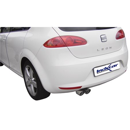 100% Inox Échappement Sport sur mesure pour Seat Leon 1P 1.4TSi (125cv) 2010- 2x80mm Racing