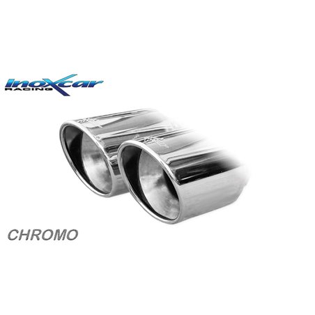 100% Inox Échappement Sport sur mesure pour Seat Leon 5F 2.0 TDI FR 150cv 2014- 2x80mm X-Race