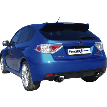 100% Inox Échappement Double sur mesure pour Subaru Impreza 2.5 WRX STi (300cv) 2008- Droite/Gauche 150x105mm