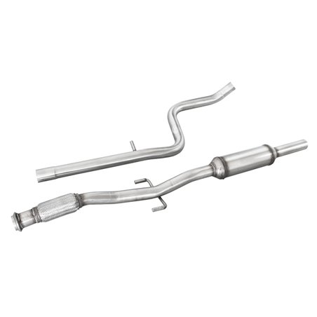 100% Inox Silencieux centrale sur mesure pour Peugeot 208 1.6 16V Turbo GTI 200cv 2013-2015