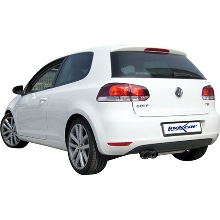 100% Inox Échappement Sport sur mesure pour Volkswagen Golf VI 1.4TSi (160cv) 2008- 2x80mm Racing