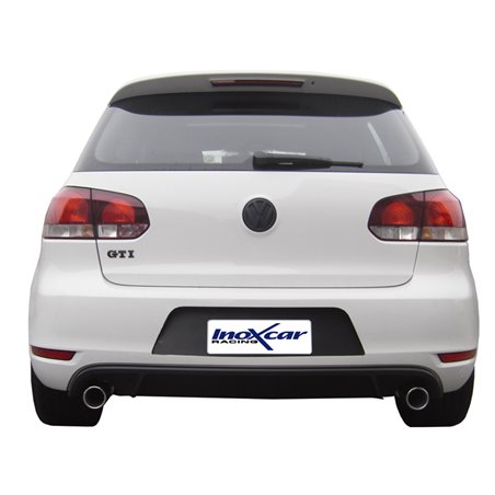 100% Inox Échappement Double sur mesure pour Volkswagen Golf VI GTi 2.0TSi (210cv) 2009- Droite/Gauche 80mm