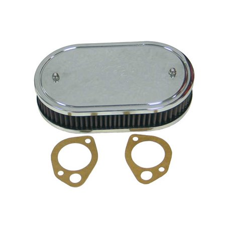 K&N Filtre à Air ovale sur mesure pour carburateur Dellorto DHLA 40,45,48, Mikuni-Solex 40,44,48 PHH, Weber DCOE 45,48, Hauteur 