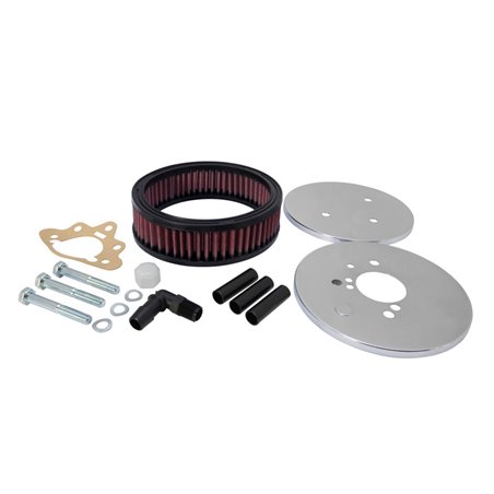 K&N Filtre à Air rond sur mesure pour carburateur Stromberg 175 CD, trou central, diamètre 150 mm, Hauteur d'assemblage 47mm (56