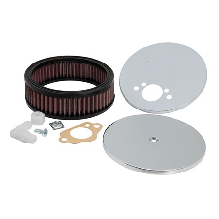 K&N Filtre à Air rond sur mesure pour carburateur SU/SU Hitachi 1.25'' HS2, trou décentré, diamètre 150 mm, Hauteur d'assemblage