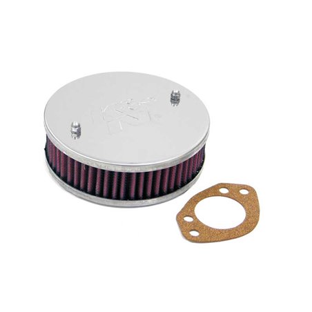 K&N Filtre à Air rond sur mesure pour carburateur SU/SU Hitachi 1.75'' H6/HS6, trou décentré, Hauteur d'assemblage 47mm (56-9132