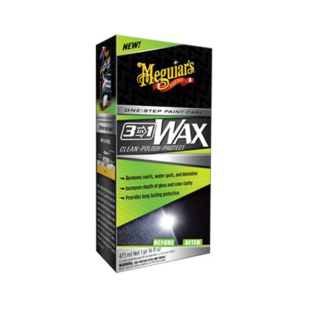 Meguiar's 3-in-1 Wax 473ml + Foam Pad