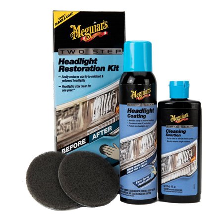 Meguiar's Perfect Clarity Headlight Restoration Kit (118ml Cleaner/118ml Coating/2 Pads)