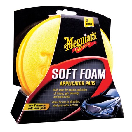 Meguiar's Soft Foam Applicator Pads - Diamètre 10.2cm, Set de 2 pièces