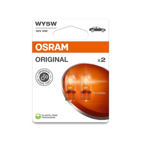 Osram Original Ampoules Halogène - T10 - 12V/5W - set de 2 pièces - Orange