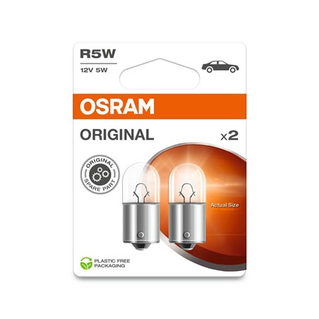 Osram Original Ampoules Halogène - BA15S R5W - 12V/5W - set de 2 pièces