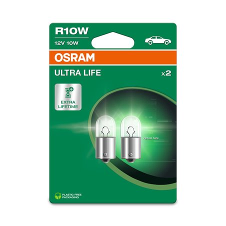 Osram Ultra Life Ampoules Halogène - BA15S R10W - 12V/10W - set de 2 pièces