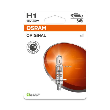 Osram Original Ampoule Halogène - H1 - 12V/55W - la pièce