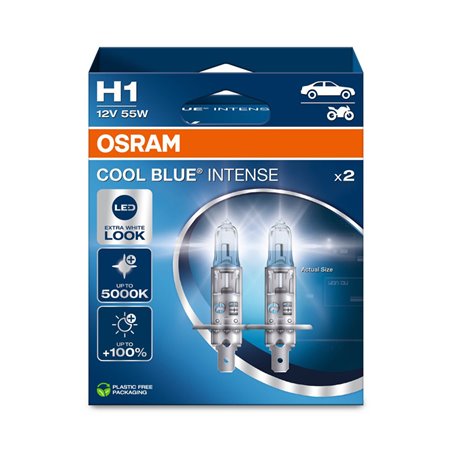 Osram Cool Blue Intense NextGen Ampoules Halogène - H1 - 12V/55W - set de 2 pièces