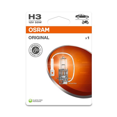 Osram Original Ampoule Halogène - H3 - 12V/55W - la pièce