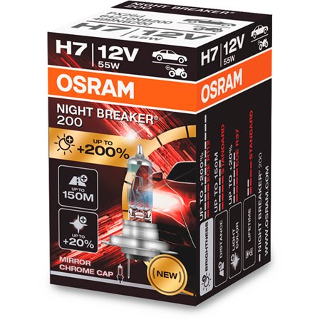 Osram Night Breaker 200 Laser Ampoule Halogène - H7 - 12V/55W - la pièce