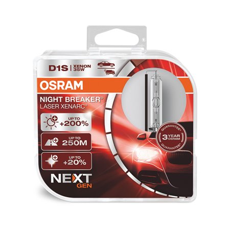 Osram Xenarc Night Breaker Laser Xenon Ampoules D1S - 12V/35W - set à 2 pièces (4500k)