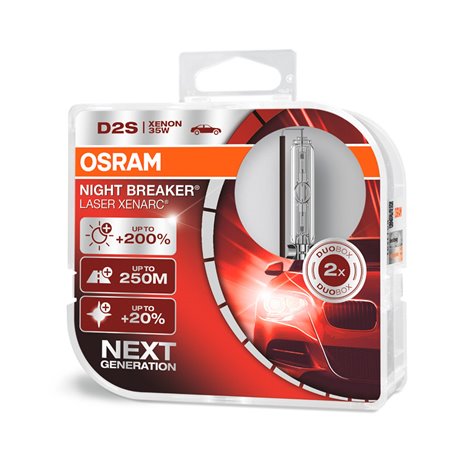 Osram Xenarc Night Breaker Laser Ampoules de HID-Xenon D2S - 12V/35W - set à 2 pièces (4500k)