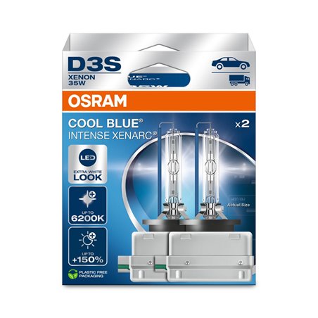 Osram Xenarc Cool Blue Intense NextGen Ampoules de HID-Xenon - D3S - 12V/35W - set de 2 pièces (max. 6200K)