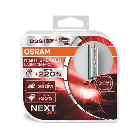 Osram Xenarc Night Breaker Laser Xenon Ampoules D3S - 12V/35W - set à 2 pièces (4400k)