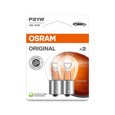 Osram Original Ampoules Halogène - BA15S - 12V/21W - set de 2 pièces