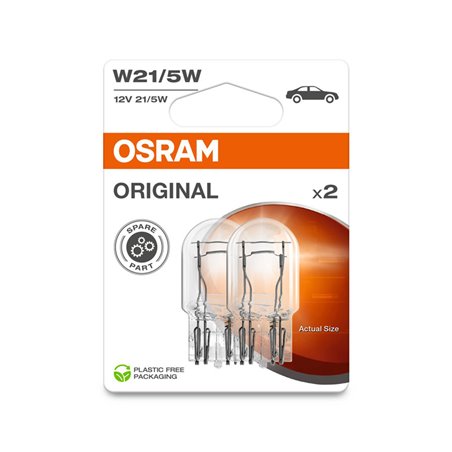 Osram Original Ampoules Halogène - T20 W3x16Q - 12V/21-5W - set de 2 pièces