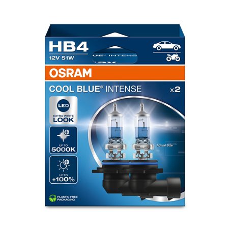 Osram Cool Blue Intense NextGen Ampoules Halogène - HB4 (9006) - 12V/51W - set de 2 pièces