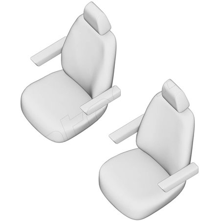 Original Design Housses de siège en tissu 1+1 sur mesure pour Volkswagen T5 2003-2015