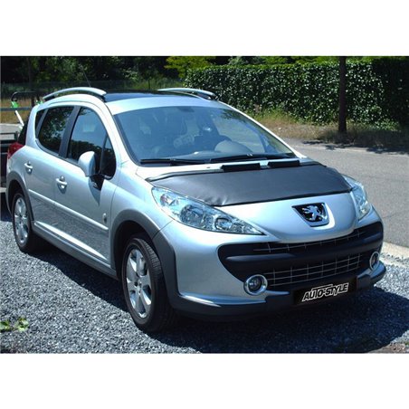 Protège-capot sur mesure pour Peugeot 207 2006- - Noir