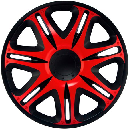 Jeu d'enjoliveurs J-Tec Nascar 13-inch noir/rouge